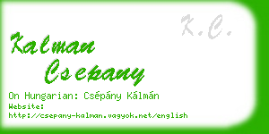 kalman csepany business card