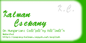 kalman csepany business card